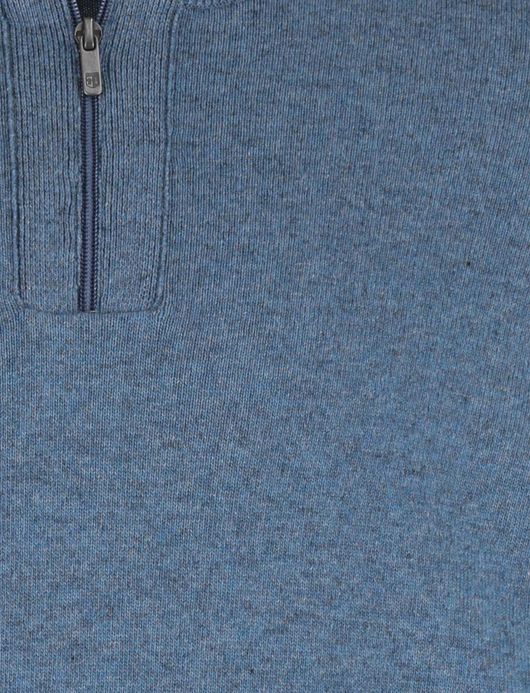 State of Art half zip trui blauw normale fit