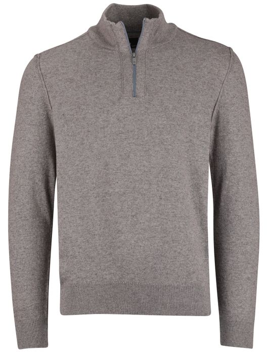 State of Art half zip trui melange grijs