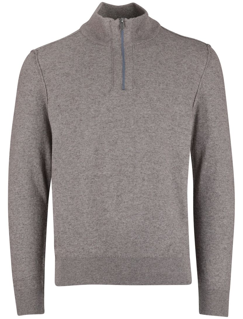 State of Art half zip trui grijs gemêleerd