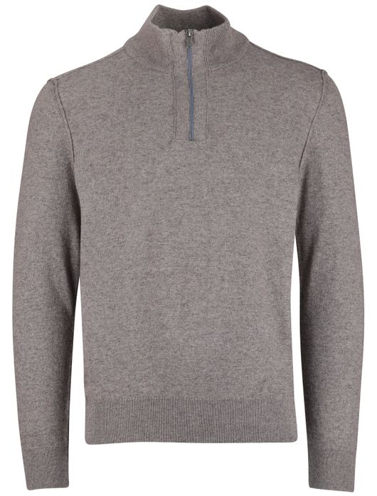 State of Art half zip trui melange grijs