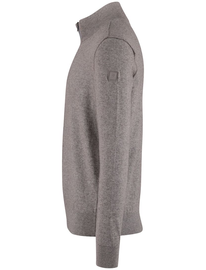 State of Art half zip trui grijs gemêleerd