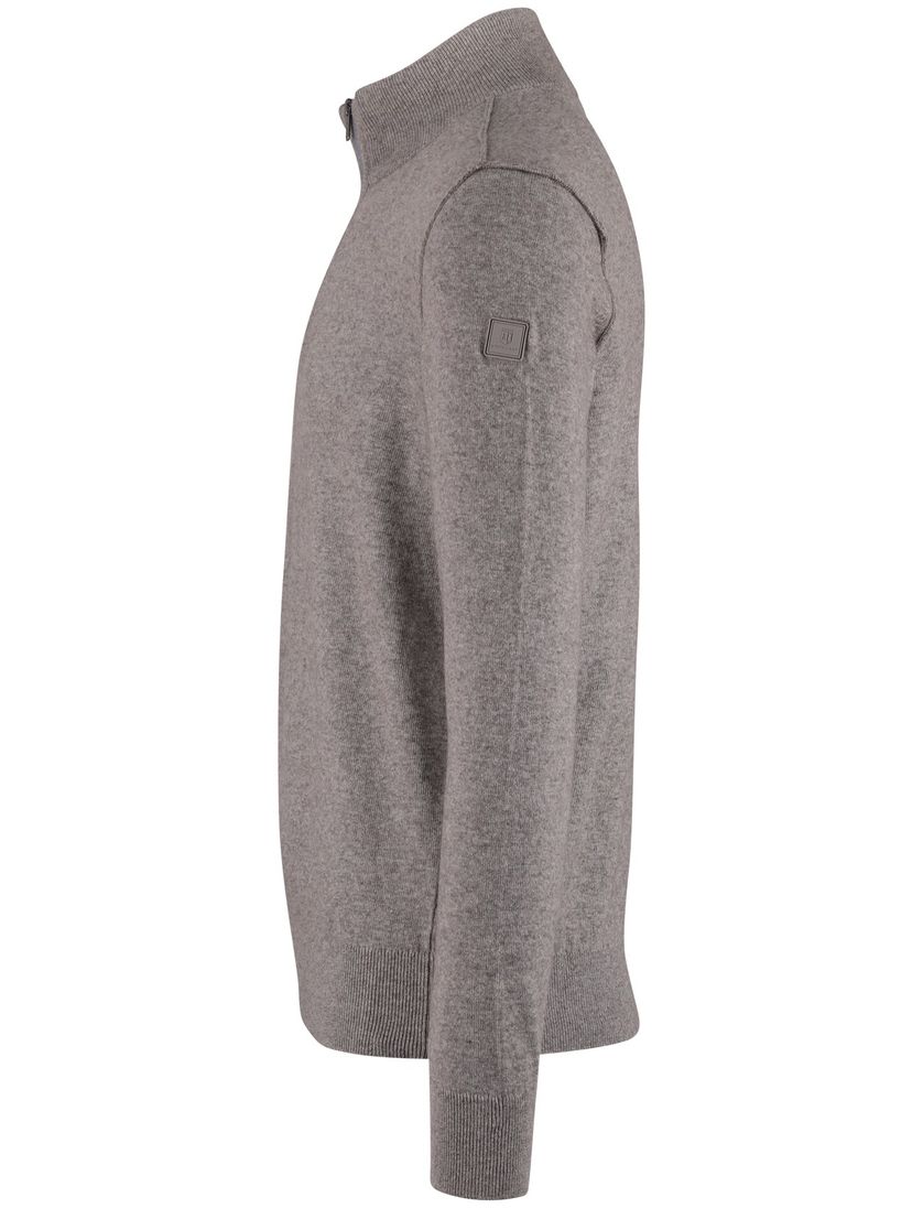 State of Art half zip trui grijs gemêleerd