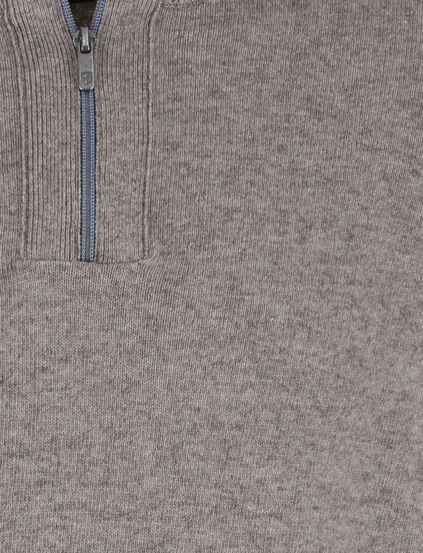 State of Art half zip trui grijs gemêleerd