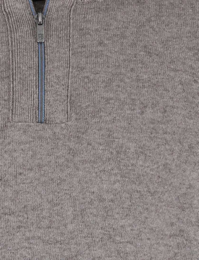 State of Art half zip trui grijs gemêleerd