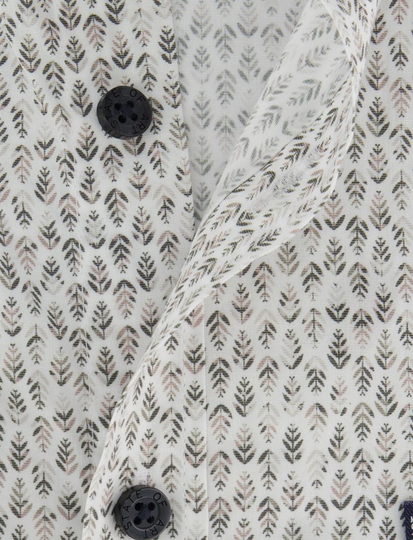 State of Art overhemd wit print blaadjes