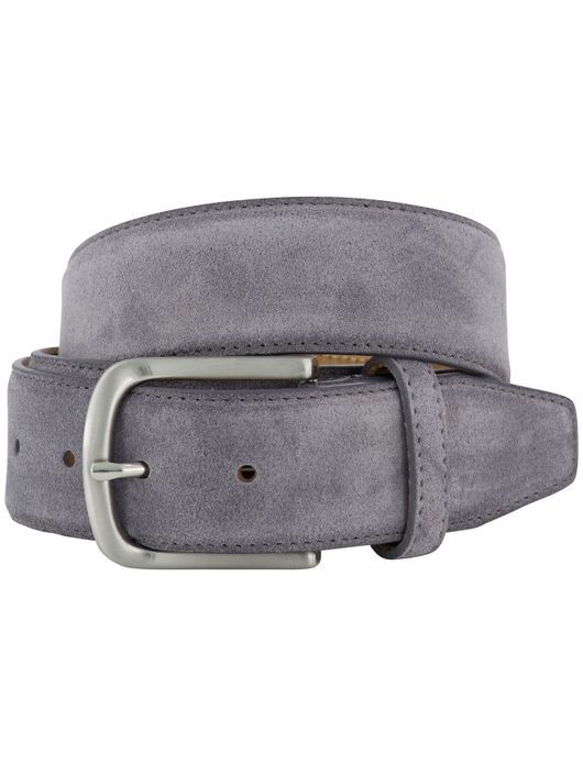 Lindenmann riem grijs leer effen