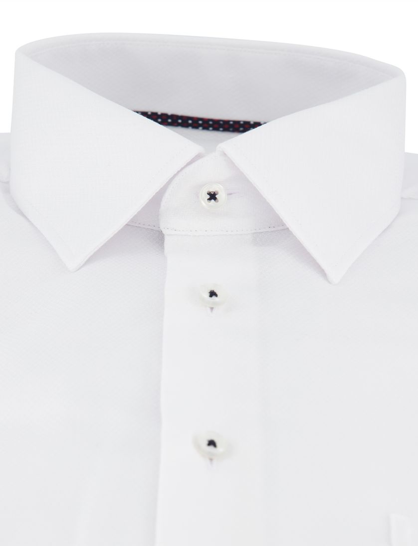 Overhemd Eterna Modern fit wit effen katoen zakelijk strijkvrij