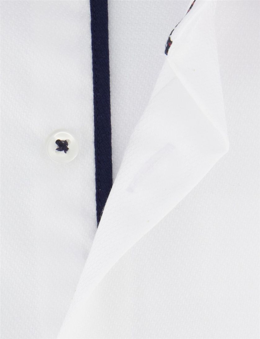 Overhemd Eterna Modern fit wit effen katoen zakelijk strijkvrij