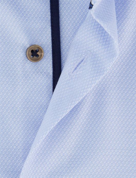 Eterna Modern Fit Overhemd lichtblauw strijkvrij katoen