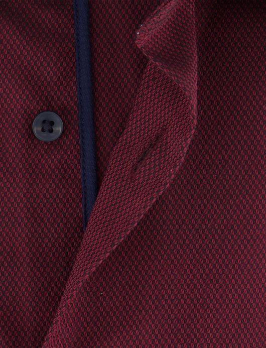 Eterna Modern fit Overhemd rood effen katoen strijkvrij