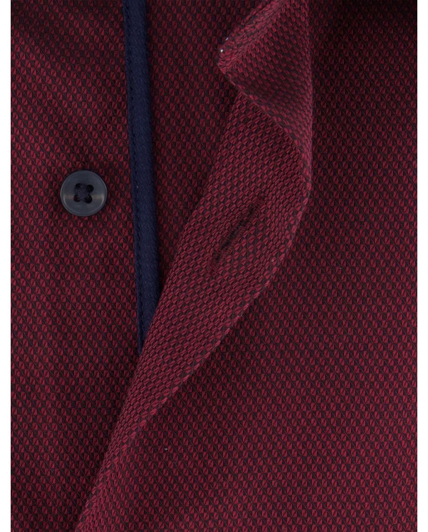 Eterna Modern fit Overhemd rood effen katoen strijkvrij