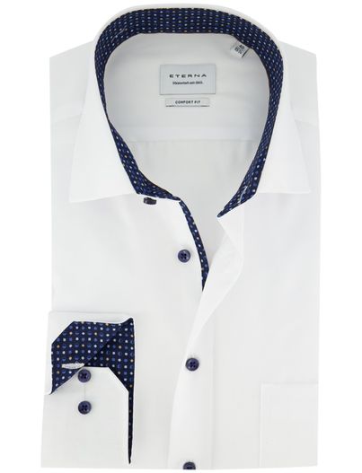Eterna Eterna overhemd ml 5 wit effen