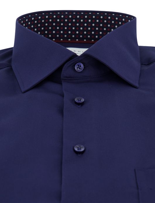 Eterna comfort fit donkerblauw effem semi-wide collar