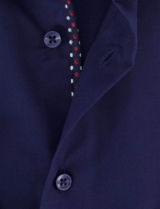 Eterna comfort fit donkerblauw effem semi-wide collar