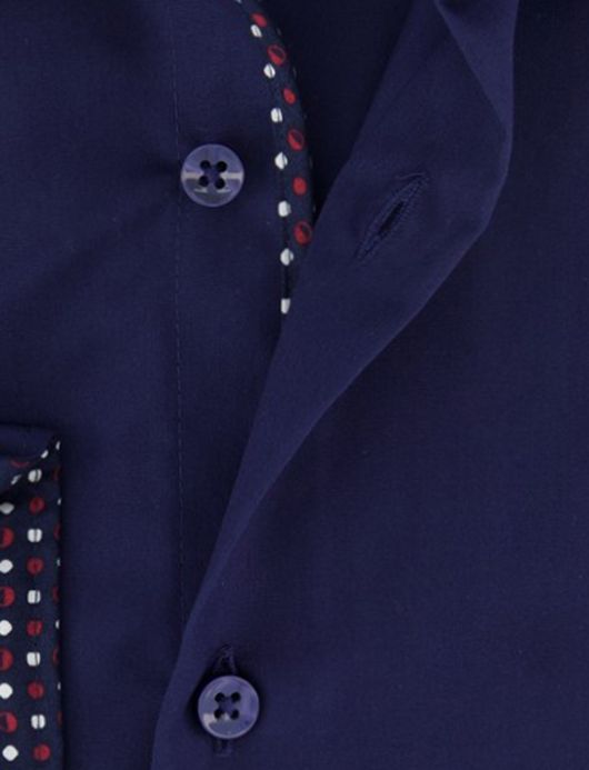 Eterna overhemd ml 5 donkerblauw slim fit strijkvrij