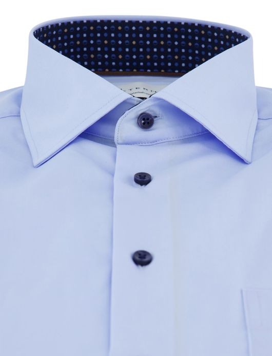 Eterna overhemd ml 5 blauw effen modern fit