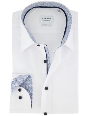 Eterna Wit strijkvrij Eterna overhemd katoen