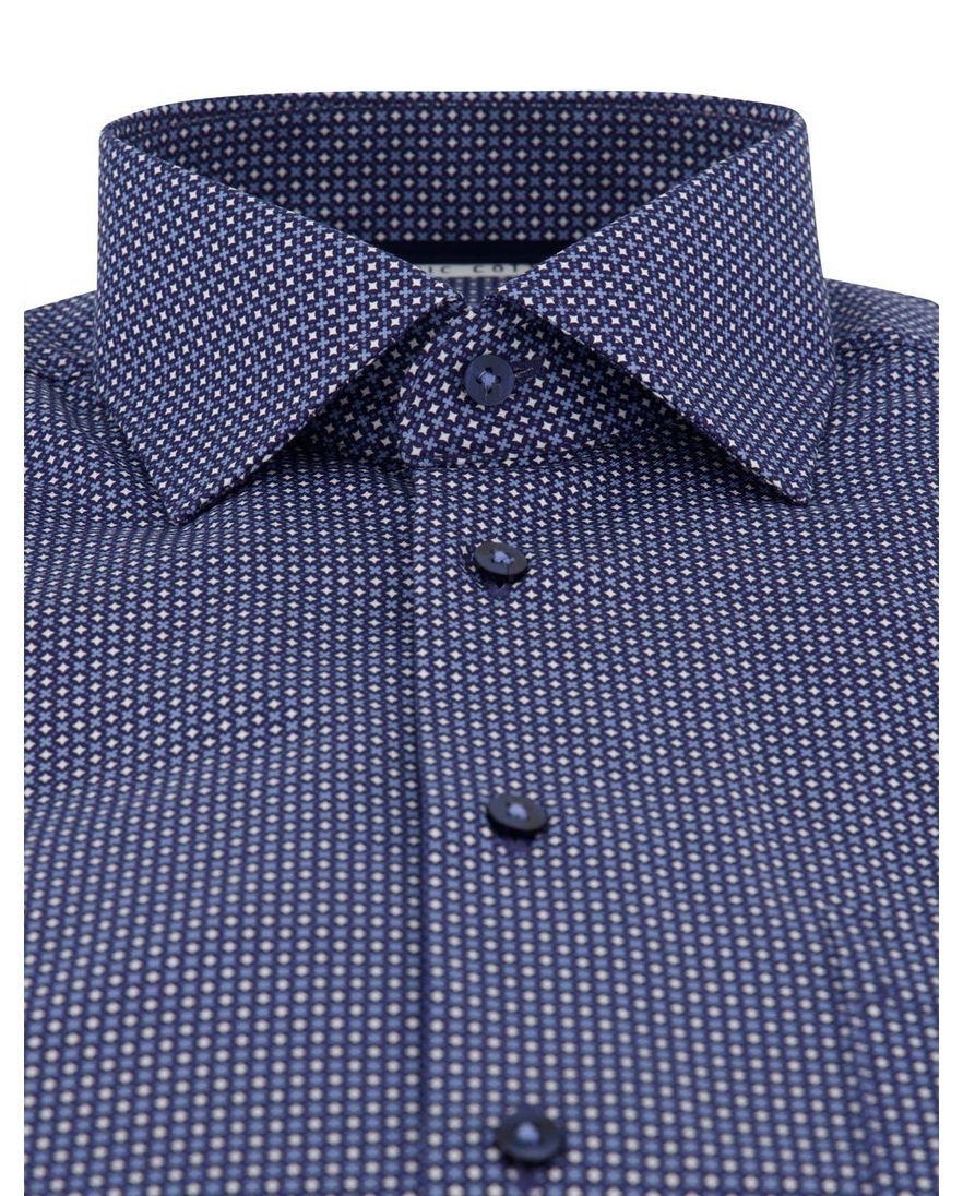 Overhemd Eterna Comfort Fit blauw katoen