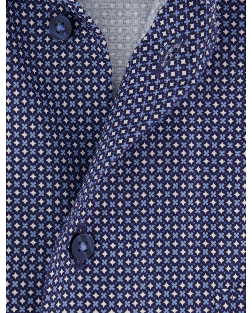 Overhemd Eterna Comfort Fit blauw katoen