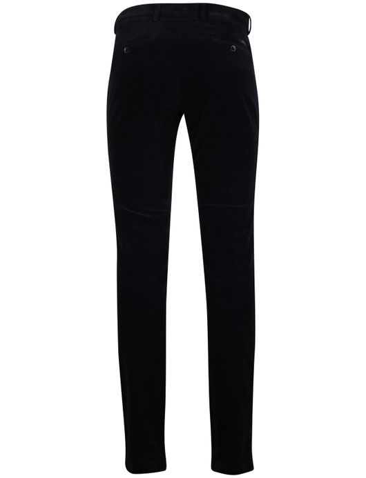 Gardeur slim fit rib pantalon donkerblauw katoen