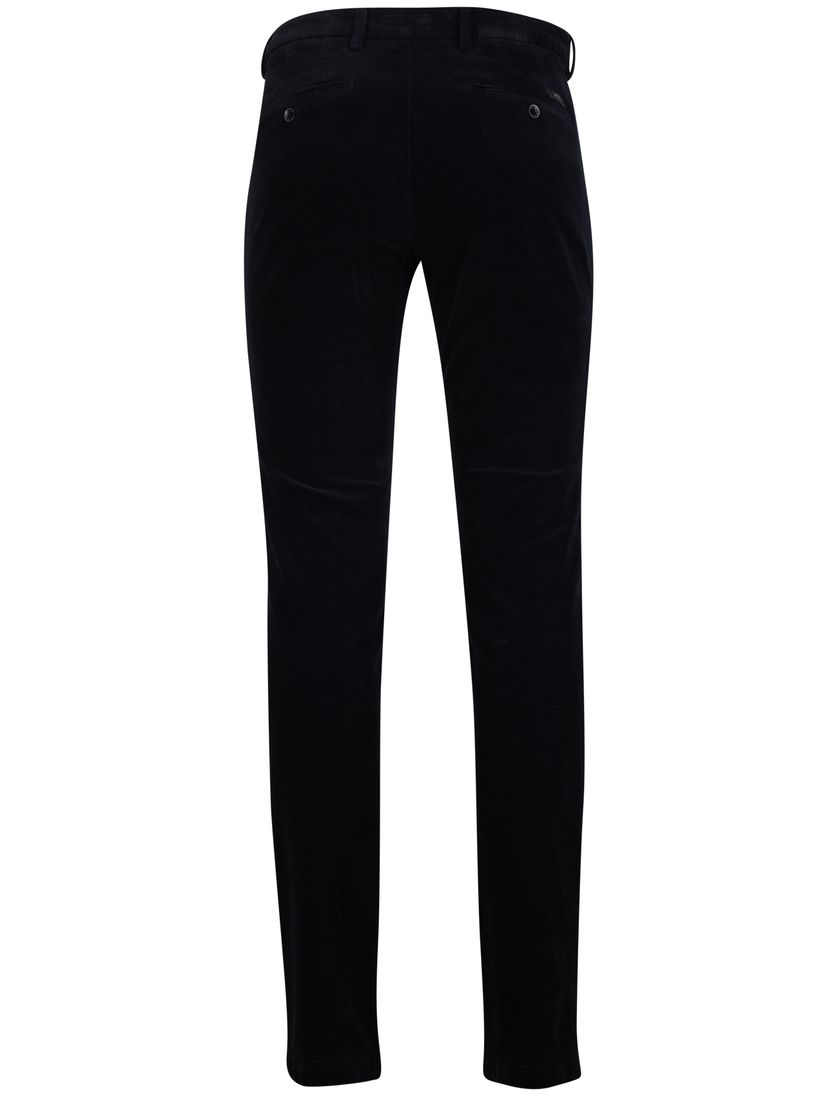 Slim fit Gardeur pantalon donkerblauw katoen