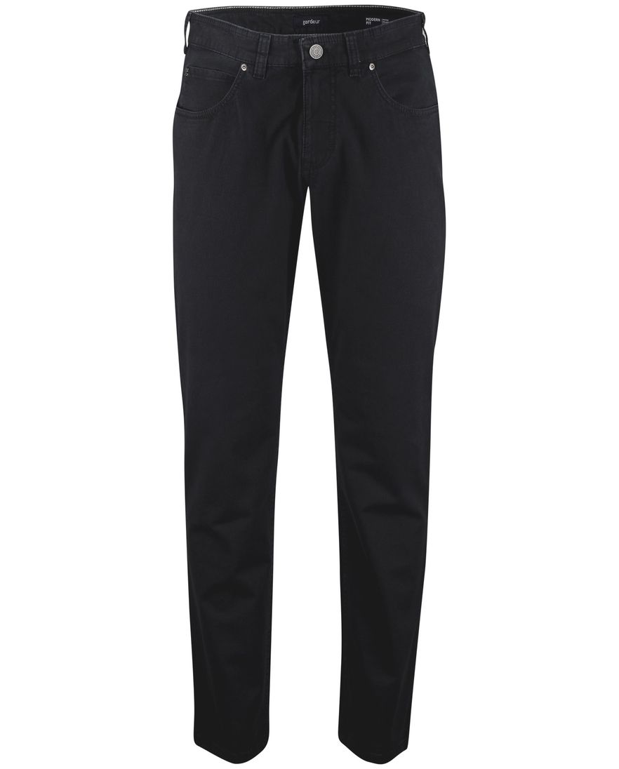 Effen Gardeur 5-pocket broek donkerblauw katoen