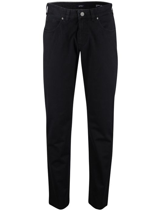 Gardeur effen 5-pocket broek donkerblauw katoen