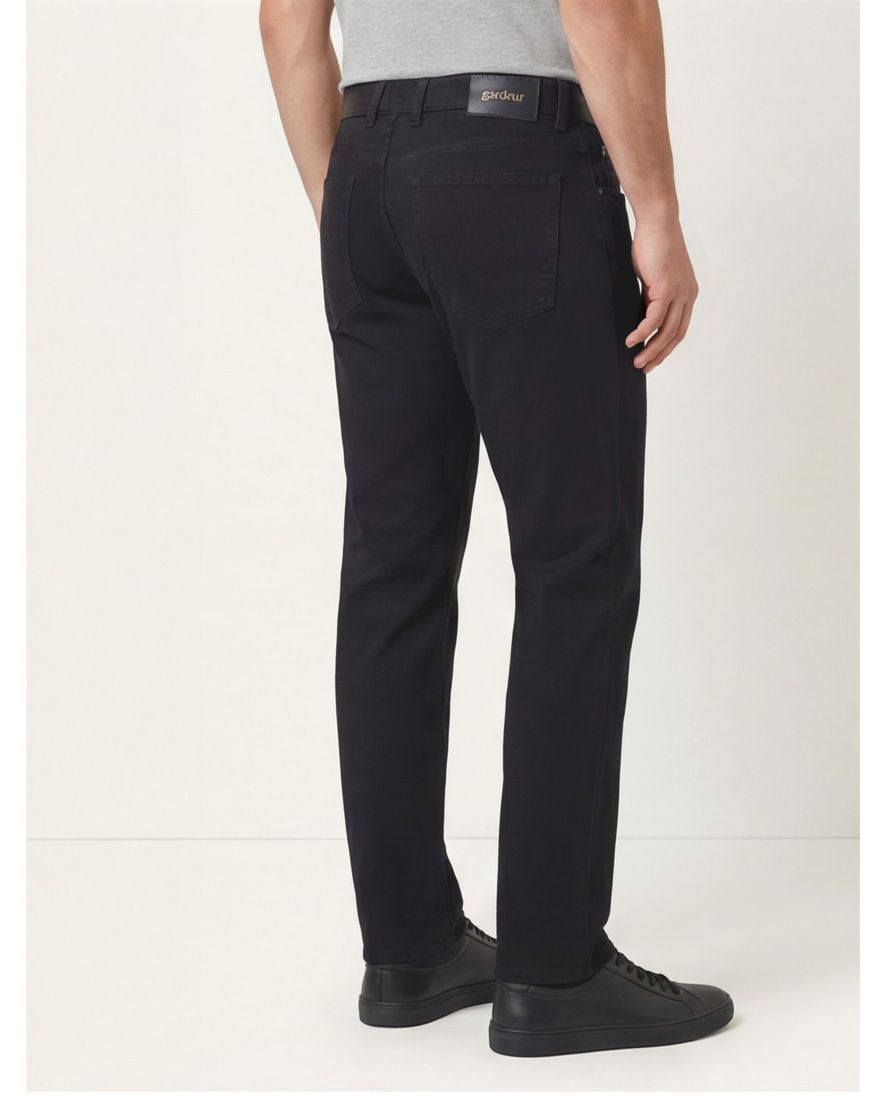 Effen Gardeur 5-pocket broek donkerblauw katoen