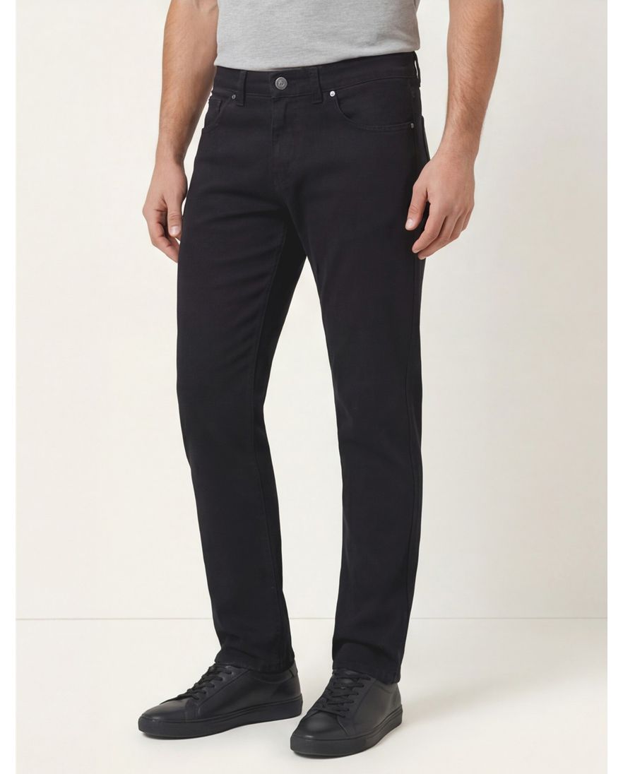 Effen Gardeur 5-pocket broek donkerblauw katoen