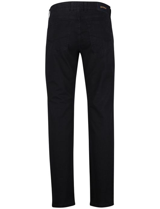 Gardeur effen 5-pocket broek donkerblauw katoen