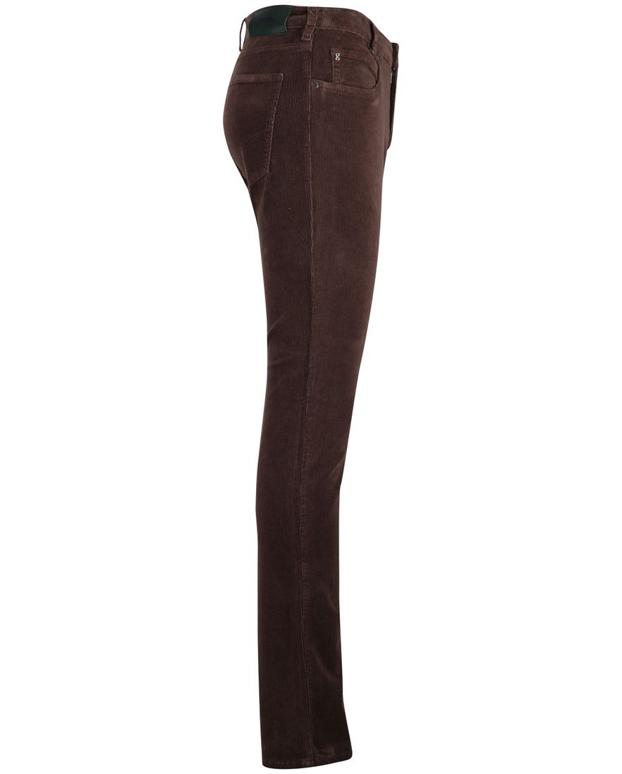 Corduroy Gardeur 5-pocket broek modern fit bruin