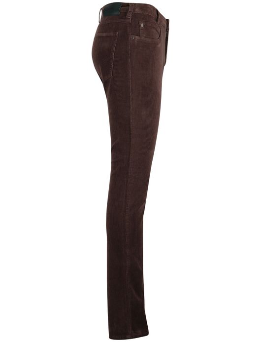 Gardeur modern fit corduroy 5-pocket broek bruin