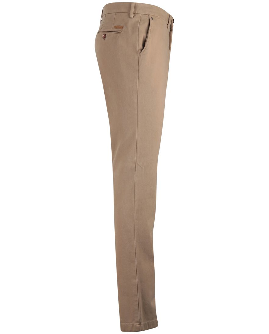 Slim fit Gardeur pantalon beige katoen