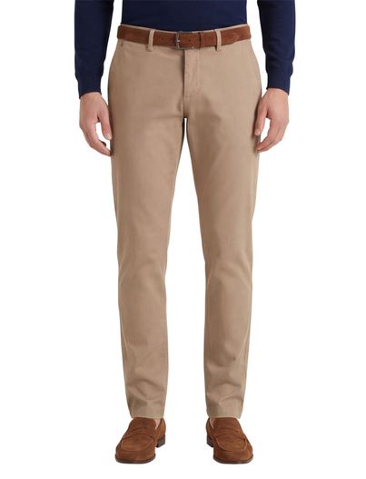 Gardeur Slim fit Gardeur pantalon beige katoen