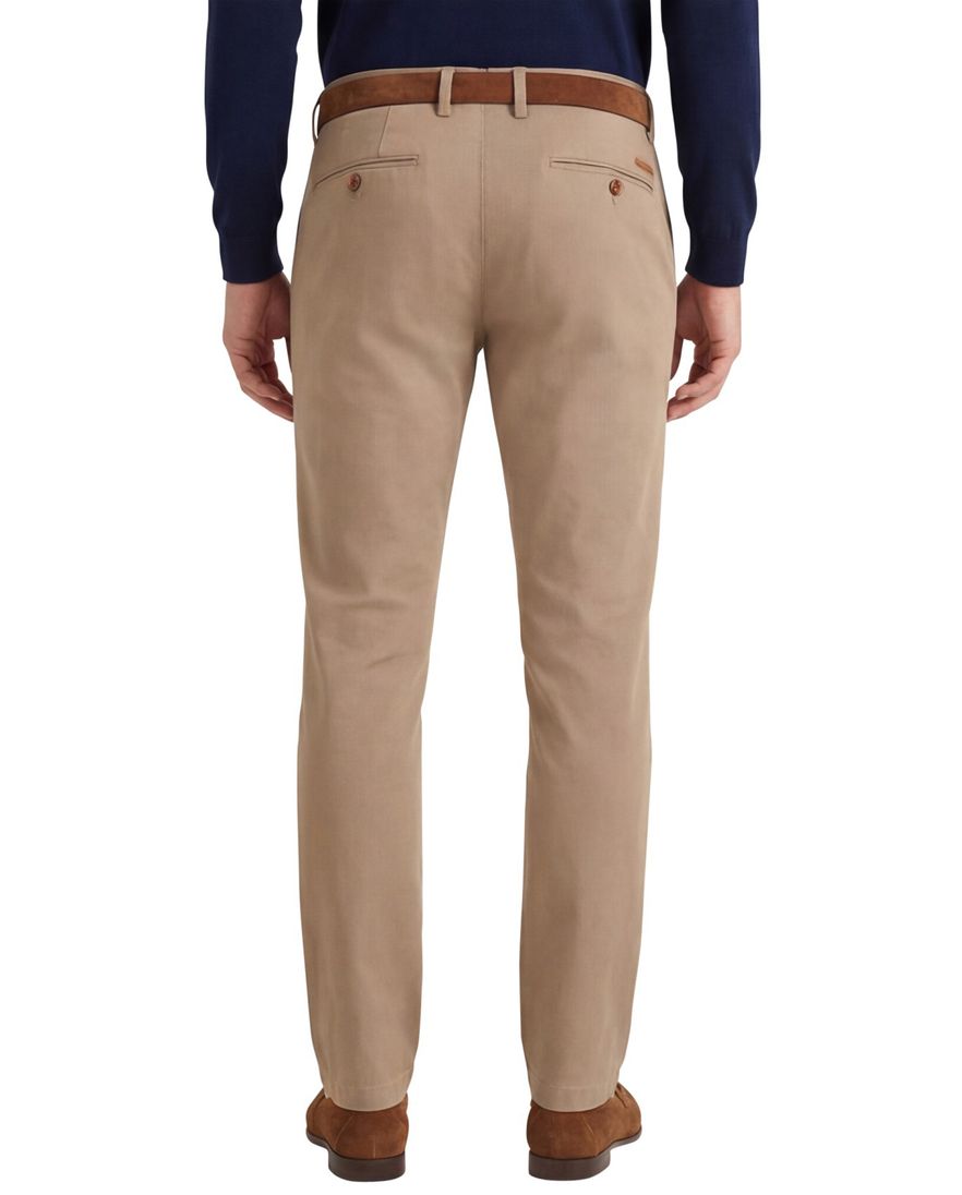 Slim fit Gardeur pantalon beige katoen