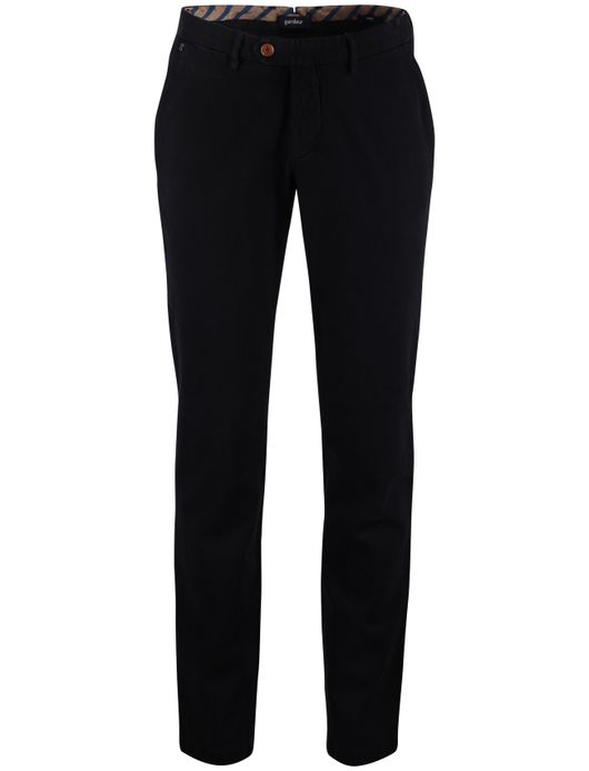 Gardeur slim fit effen donkerblauwe broek