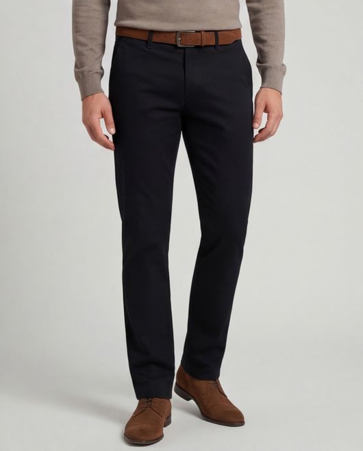 Gardeur pantalon slim fit katoen donkerblauw