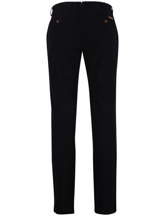 Gardeur slim fit effen donkerblauwe broek