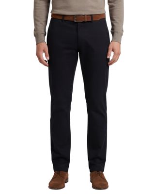 Gardeur Slim fit Gardeur katoenen broek donkerblauw effen