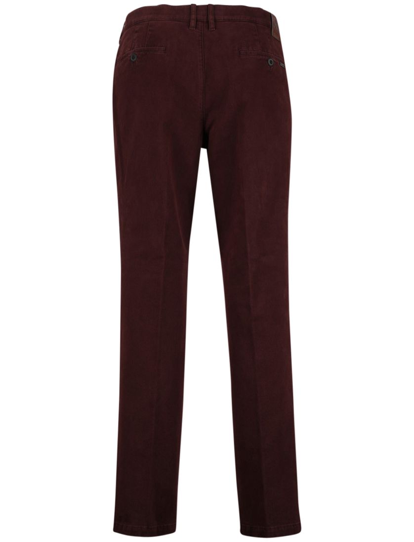 Meyer broek rood effen normale fit