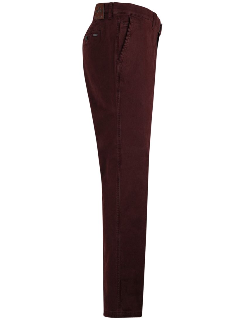 Meyer broek rood effen normale fit