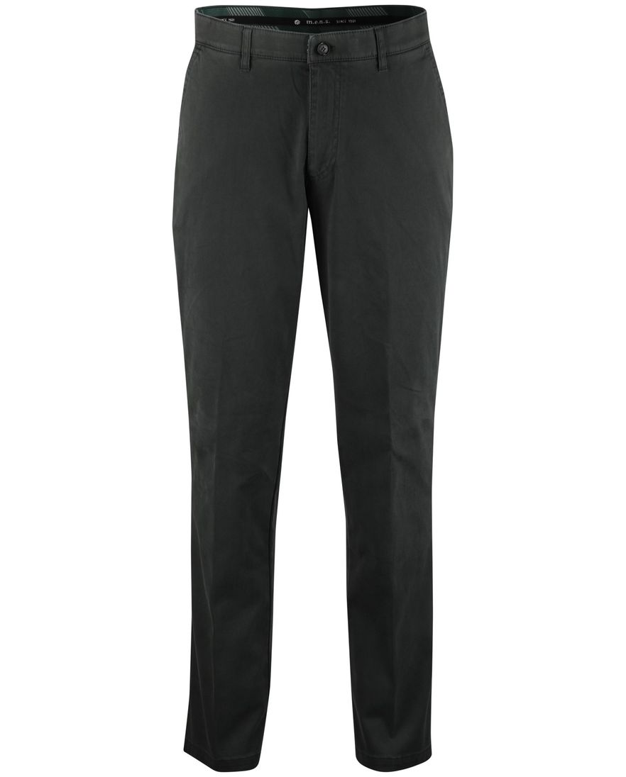 Effen chino M.E.N.S groen katoen