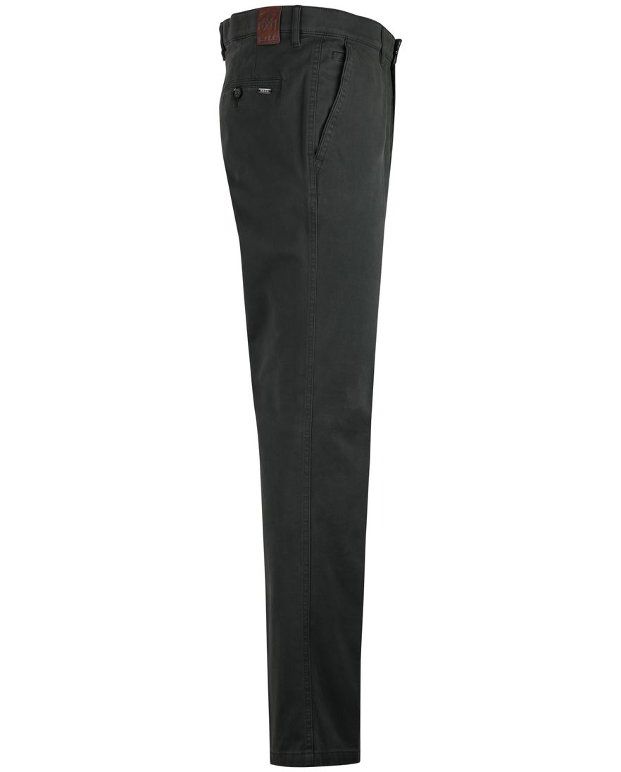 Effen chino M.E.N.S groen katoen