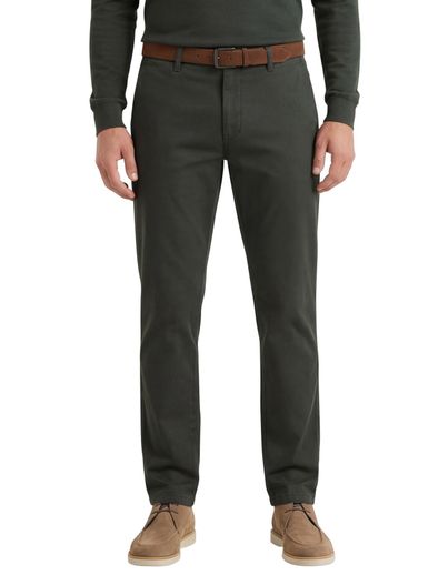 M.E.N.S. Katoenen effen M.E.N.S chino groen