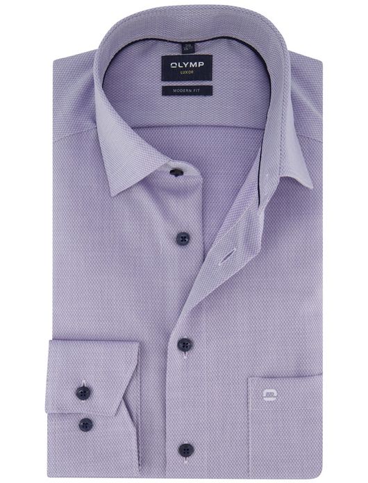 Olymp Luxor Modern Fit Overhemd paars effen katoen