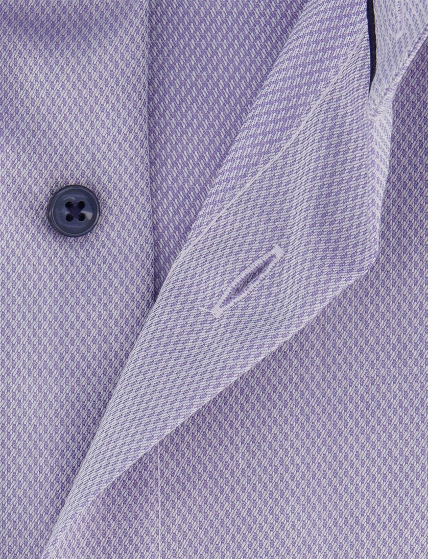 Overhemd Olymp Luxor Modern Fit paars effen katoen