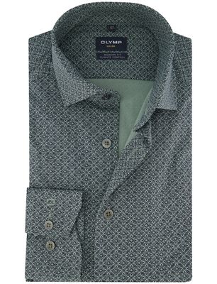 Olymp Overhemd Olymp Luxor Modern fit groen katoen geprint