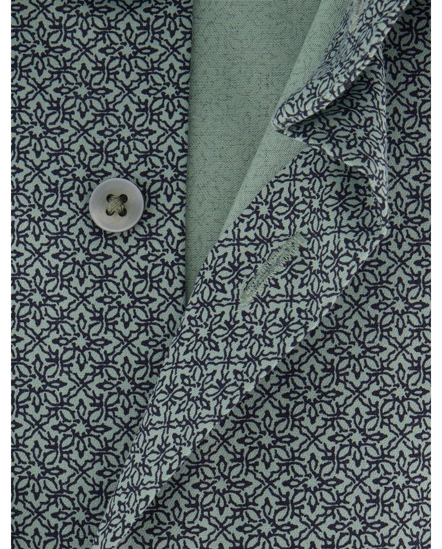 Olymp Luxor Modern fit Overhemd groen geprint katoen