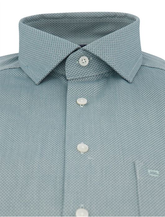 Olymp Luxor Modern Fit Overhemd groen geprint katoen