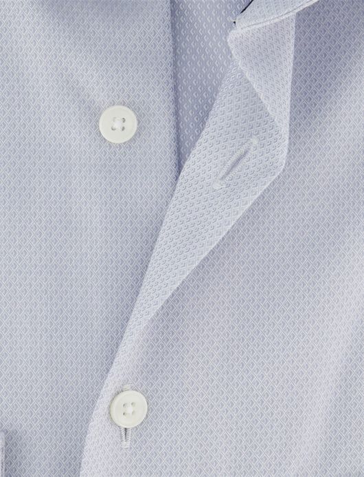 Olymp Luxor Modern Fit Overhemd grijs katoen witte knoop